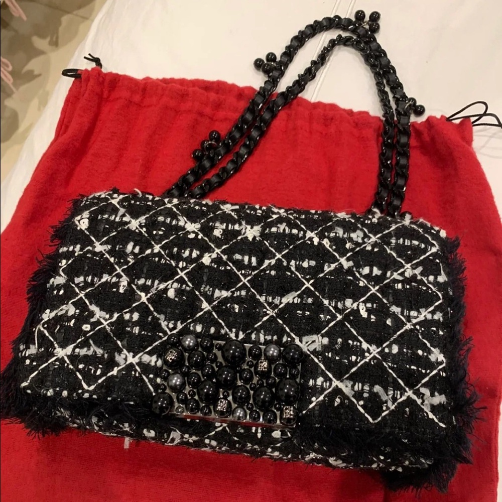 Carolina Herrera tweed purse